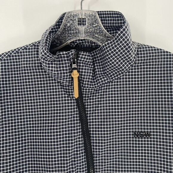 Nike AS Slant FZ Windbreaker Jacket Mens Lightweight Black White Check Sz M - Picture 9 of 12